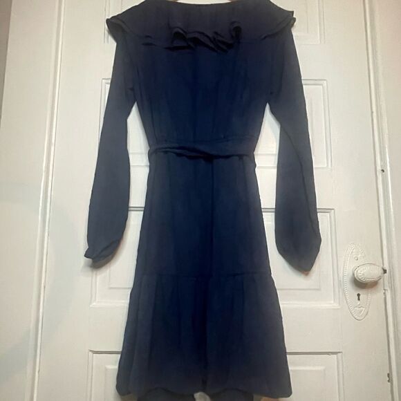 NWTs Michael Kors Ruffled V-Neck Tiered Hem Dress Size Medium - Picture 12 of 13